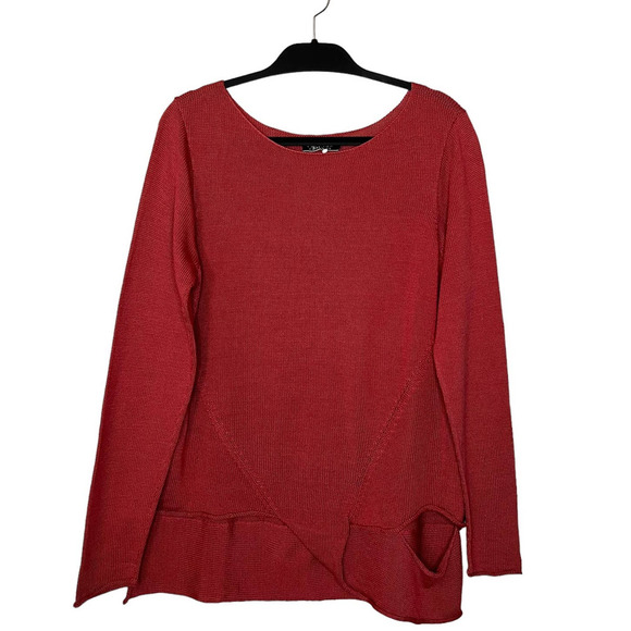 Peruvian Connection Bohemian Indie Asymmetrical Pima Cotton Lagenlook Sweater - Picture 1 of 10